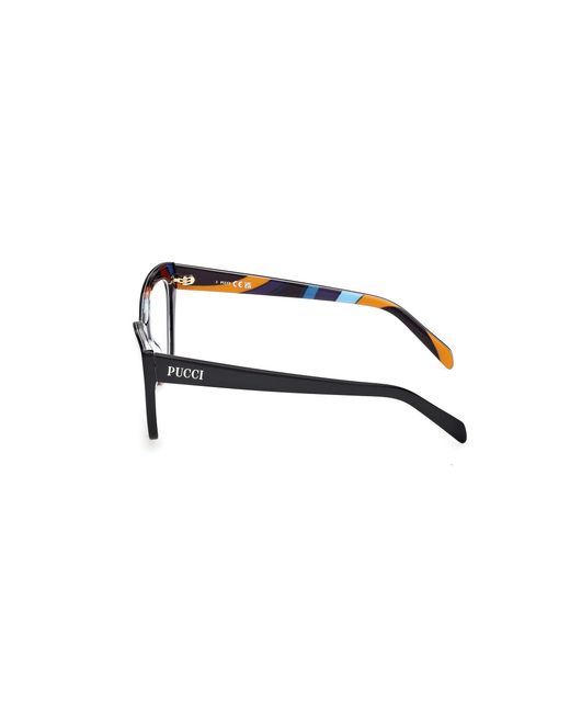 Emilio Pucci Black Ep5216 001 Optical Frames Acetate Butterfly Normal