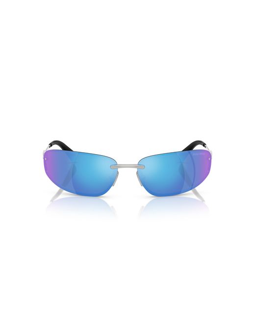 Miu Miu Black Mu A50S 1Bc10K Sunglasses Metal Round Mirrored