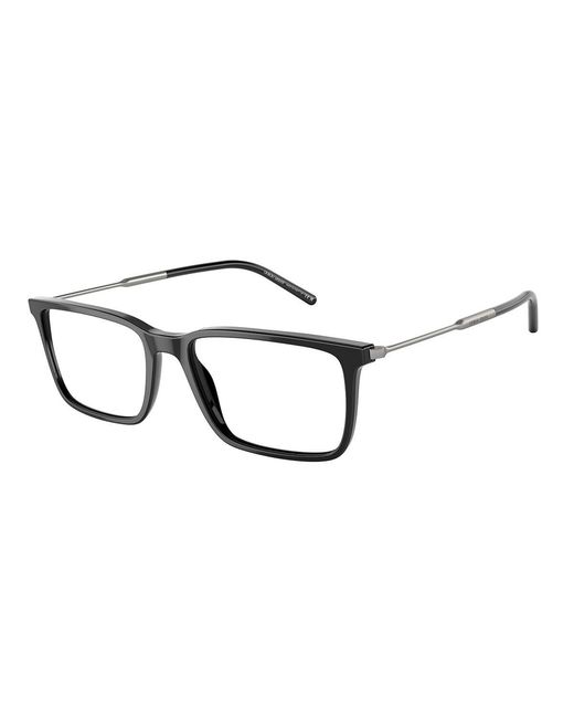 Giorgio Armani Black Ar7233 5017 Optical Frames Acetate Transparent Squared Normal for men