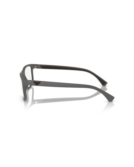 Emporio Armani Black Ea3147 5126 Optical Frames Injected Transparent Squared Normal for men