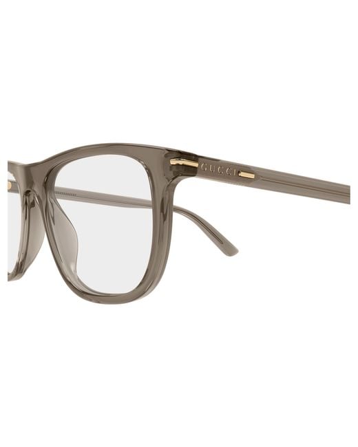 Gucci Black Gg2130O 007 Optical Frames Acetate Transparent Squared for men