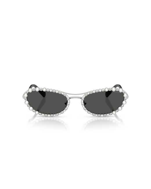Swarovski Black Sk7044 400187 Sunglasses Metal Round Normal