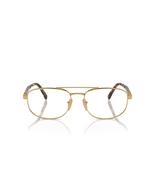 Prada Black Pr A56V 5Ak1O1 Optical Frames Steel Round Normal for men