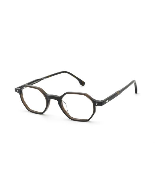 Lozza Black Vl4422 Capalbio 1 06Me Optical Frames Acetate Geometric for men
