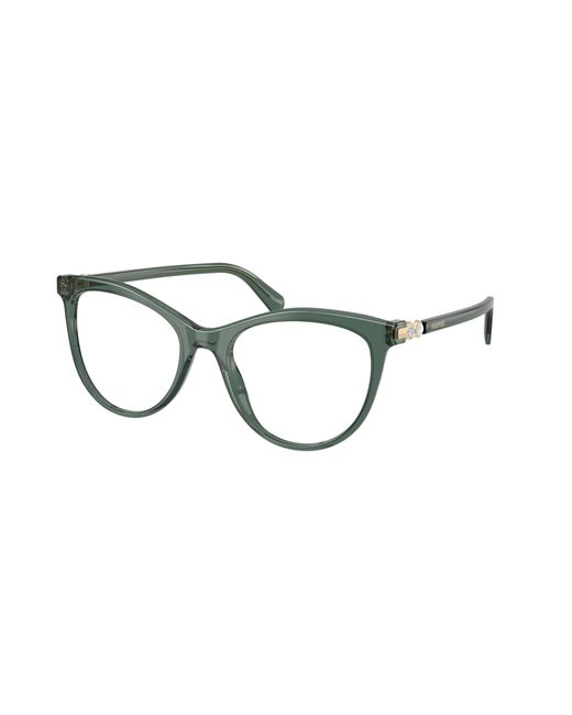 Swarovski Black Sk2064 1043 Optical Frames Acetate Transparent Round Normal