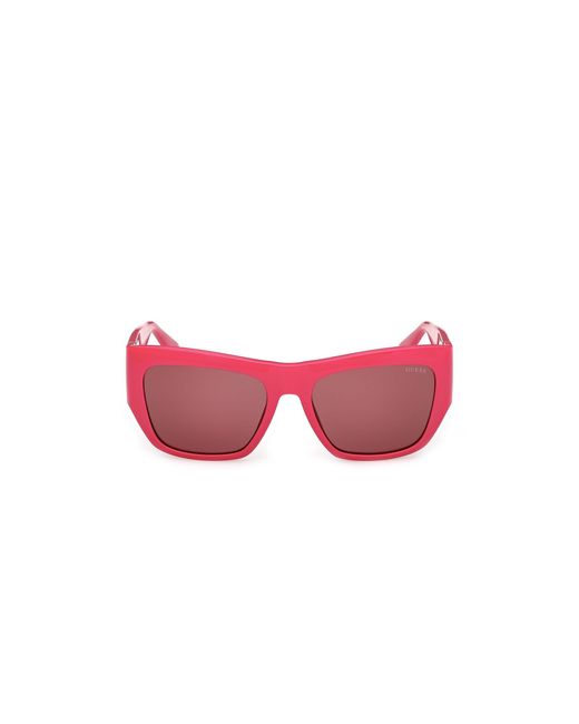 Guess Gu00252 72S Sunglasses Injected Bordeaux Squared Normal