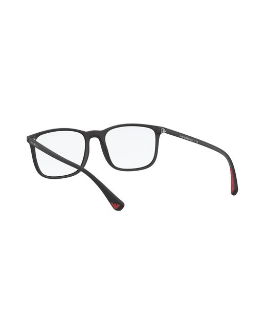 Emporio Armani Black Ea3177 5042 Optical Frames Injected Squared Normal for men