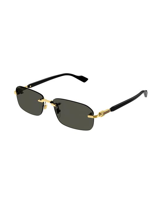 Gucci Black Gg1221S 001 Sunglasses Metal Squared Normal for men