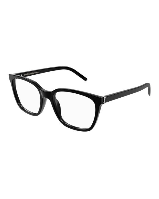 Saint Laurent Black Sl M129 001 Optical Frames Acetate Transparent Squared