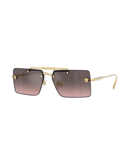 Versace Black Ve2245 100258 Sunglasses Metal Squared Normal