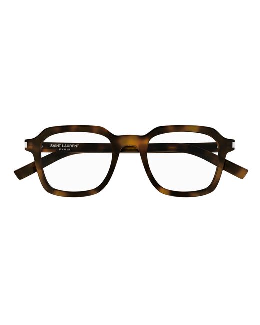 Saint Laurent Black Sl 715 Slim Opt 003 Optical Frames Acetate Transparent Squared