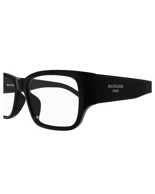 Balenciaga Black Bb0373Ok 001 Optical Frames Acetate Transparent Squared for men