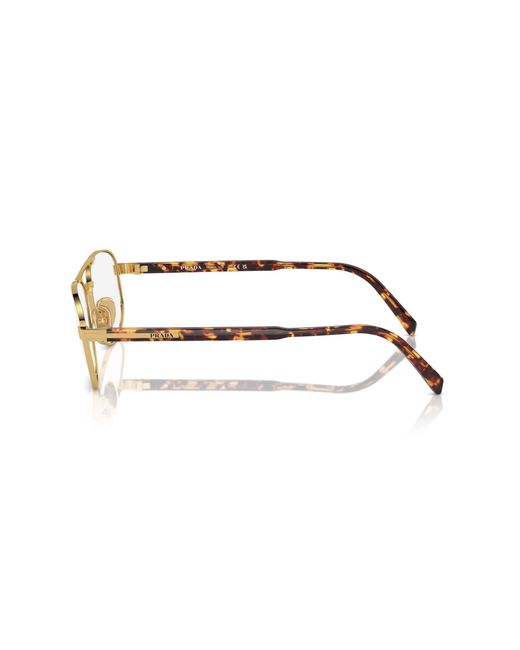 Prada Black Pr A56V 5Ak1O1 Optical Frames Steel Round Normal for men