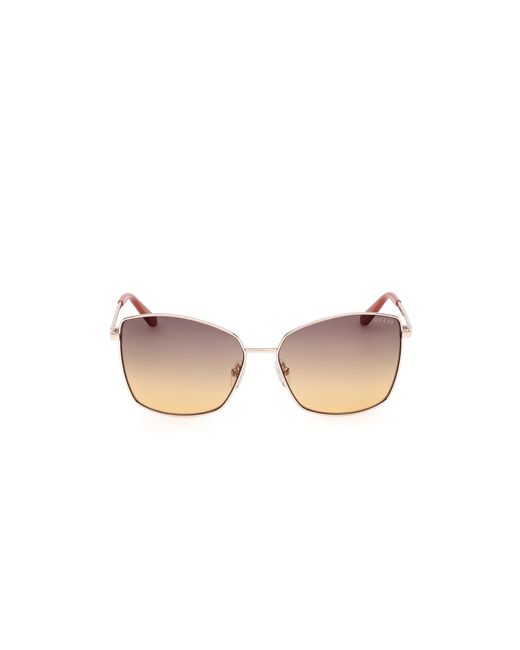 Guess Black Gu00149 32F Sunglasses Metal Squared Normal