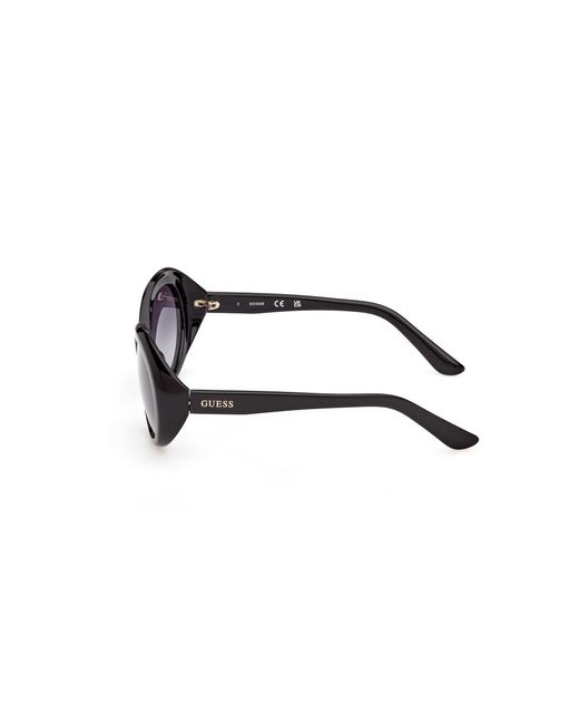 Guess Black Gu00287 01B Sunglasses Injected Smoke Round Normal