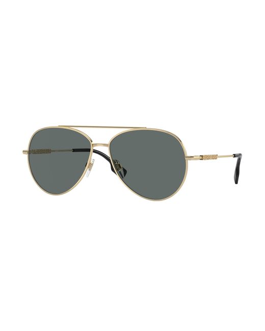 Burberry Black Be3147 110981 Sunglasses Metal Pilot Polarized