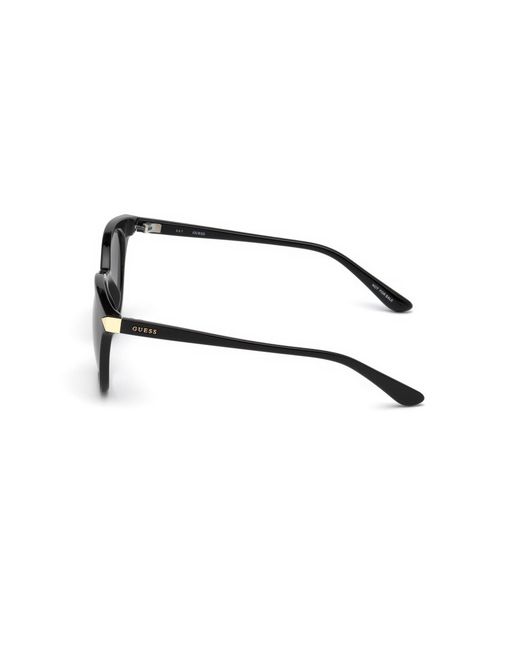 Guess Black Gu7550 01B Sunglasses Injected Smoke Round Normal