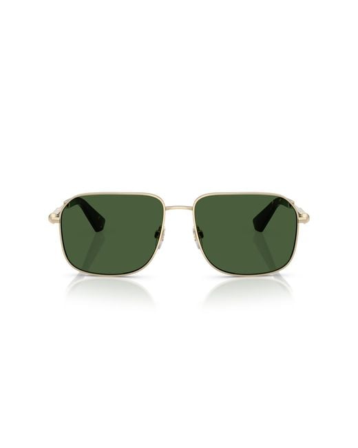 Burberry Green Be3159 110971 Sunglasses Metal Geometric Normal for men