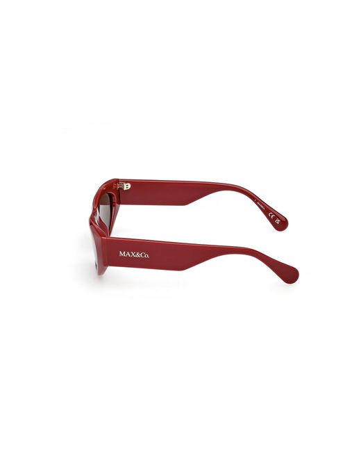 MAX&Co. Red Mo0147 66E Sunglasses Injected Cat Eye Normal