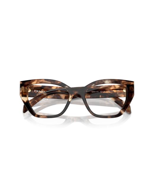 Prada Black Pr A16V 14P1O1 Optical Frames Acetate Transparent Geometric Normal