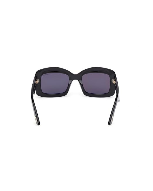 Tom Ford Black Ft1218 Venetia 01A Sunglasses Acetate Smoke Squared Normal