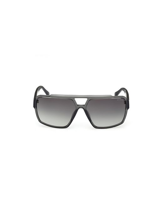 Guess Black Gu00223 20B Sunglasses Injected Smoke Squared Normal for men