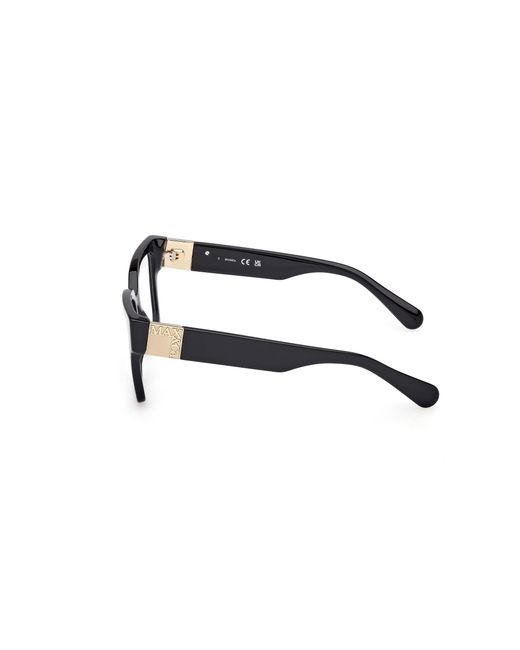 MAX&Co. Black Mo5175 001 Optical Frames Acetate Squared Normal