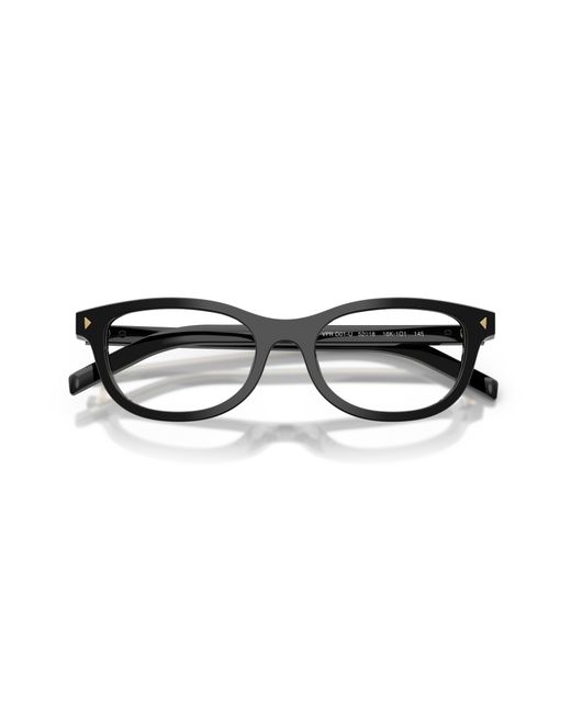 Prada Black Pr D01Vu 17N1O1 Optical Frames Acetate Transparent Round Normal