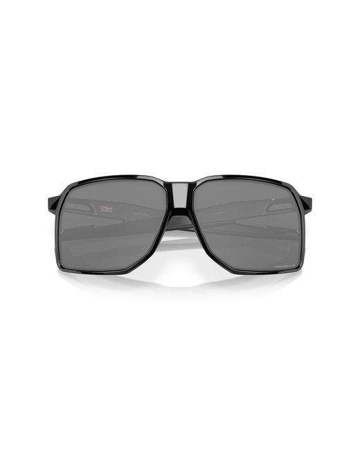 Oakley Black Oo9446 Portal 944604 Polished Sunglasses Plastic Squared Polarized Prizm for men
