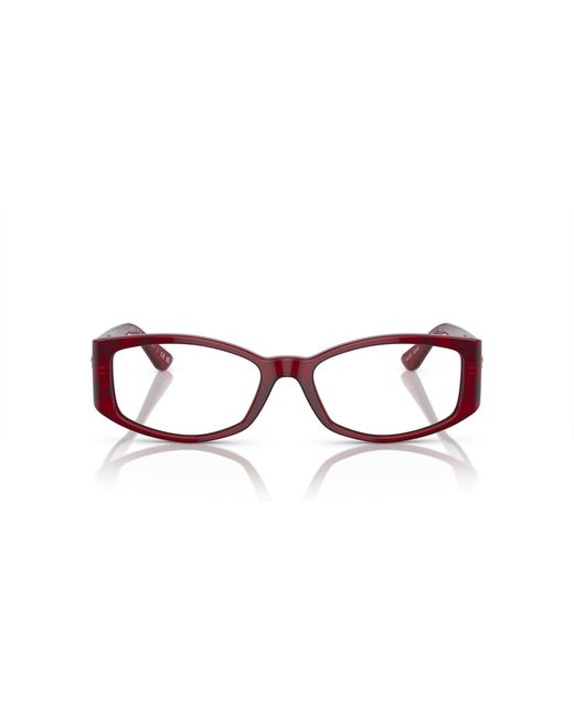 Versace Black Ve3343 5430 Optical Frames Acetate Transparent Geometric Normal