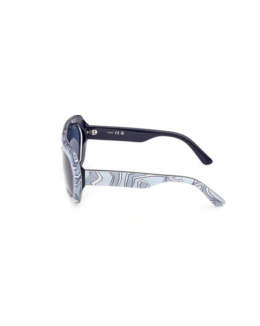 Emilio Pucci Blue Ep0252 99V Sunglasses Acetate Geometric Normal