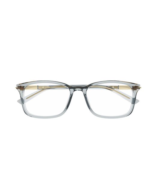 Gucci Black Gg1900Oa 003 Optical Frames Acetate Transparent Squared for men