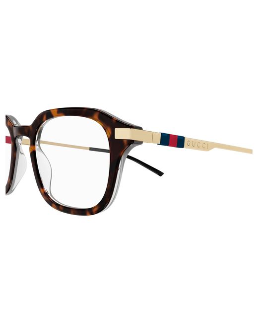 Gucci Black Gg1891O 002 Optical Frames Acetate Transparent Squared for men