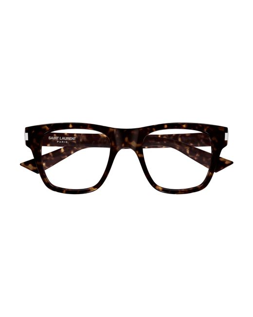 Saint Laurent Black Sl 875 Opt 002 Optical Frames Acetate Transparent Squared for men