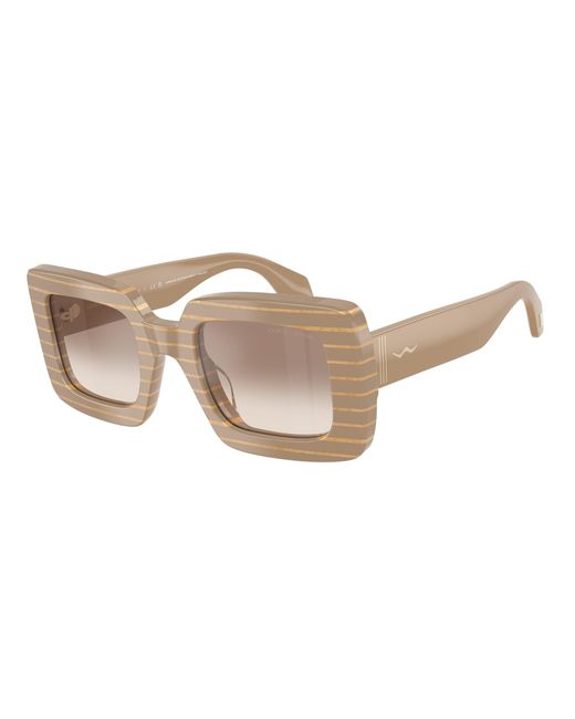 Giorgio Armani Black Ar8241U 631094 Sunglasses Acetate Squared Mirrored Shaded