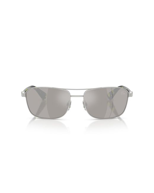 Burberry Black Be3163 10056G Sunglasses Metal Squared Mirrored for men