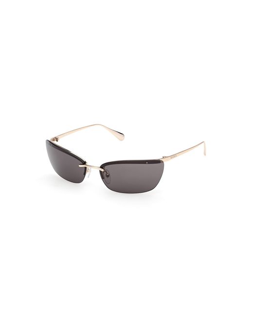 MAX&Co. Black Mo0150 32A Sunglasses Metal Smoke Butterfly Normal