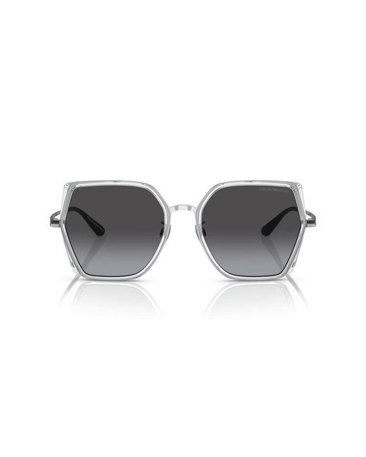 Emporio Armani Black Ea2142D 30158G Sunglasses Metal Squared Normal Shaded