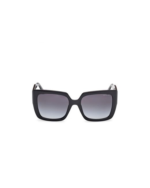 Guess Black Gu00200 01B Sunglasses Injected Smoke Squared Normal