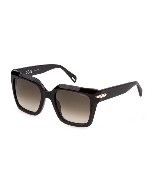 Police Black Splr26E New Dawn 4 700Y Sunglasses Acetate Squared Normal Shaded