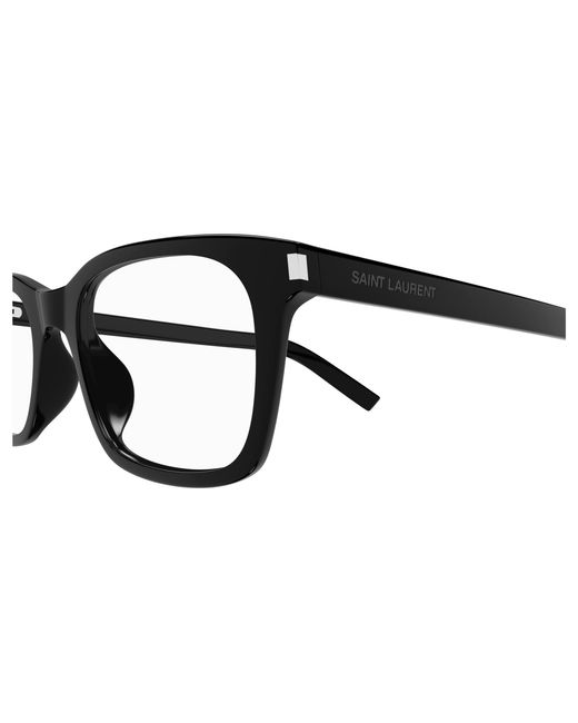 Saint Laurent Black Sl 718 Slim 005 Optical Frames Acetate Transparent Squared for men