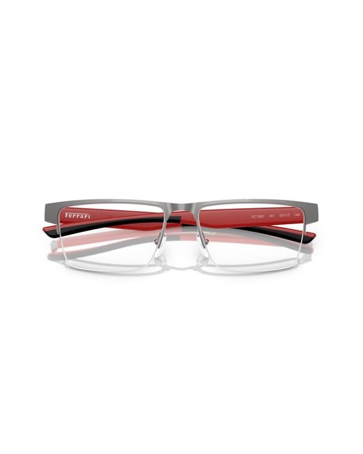 FERRARI SCUDERIA Black Fz7007 107 Optical Frames Metal Squared Normal for men