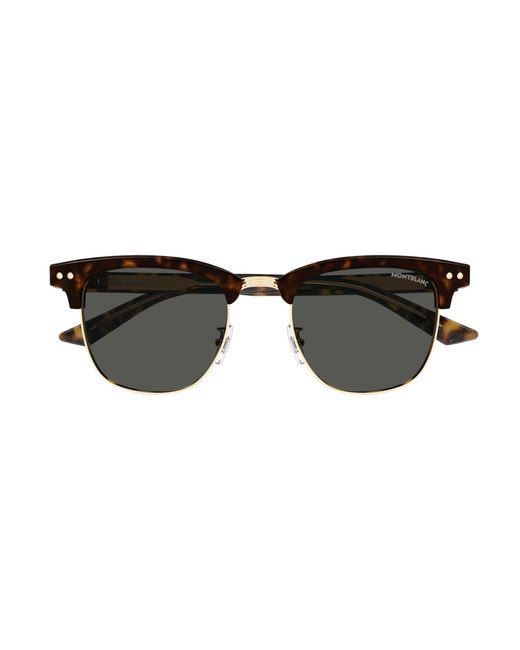Montblanc Black Mb0382S 003 Sunglasses Acetate Squared for men