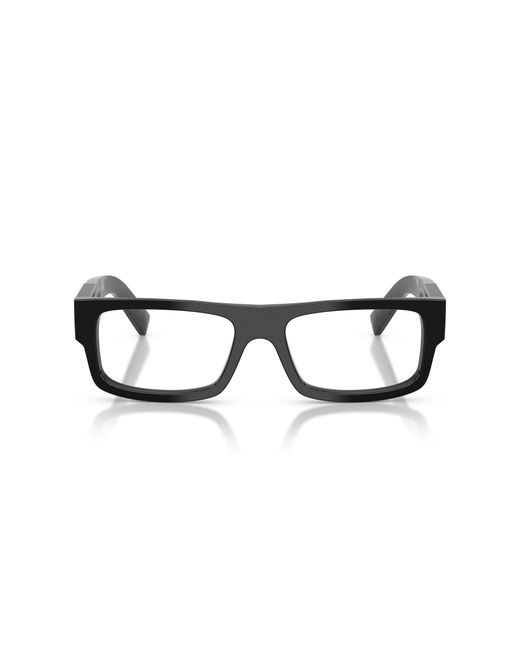 Prada Black Pr D06V 16K1O1 Optical Frames Acetate Transparent Squared Normal for men