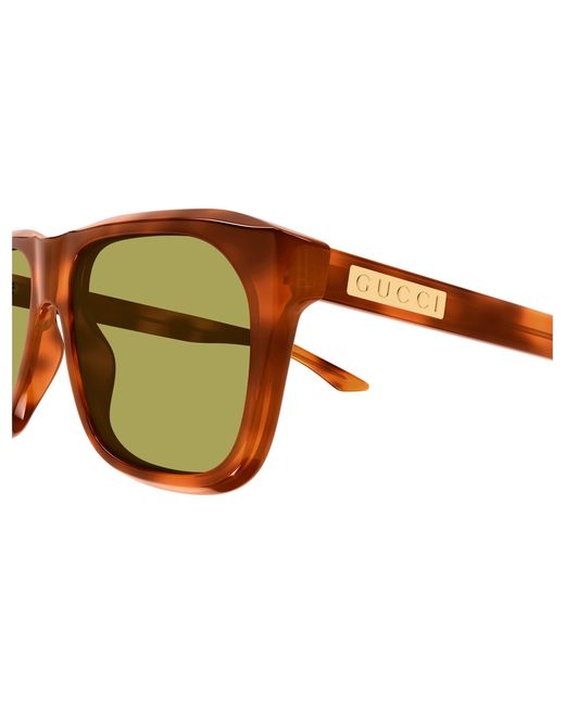 Gucci Black Gg2077S 005 Sunglasses Acetate Squared for men