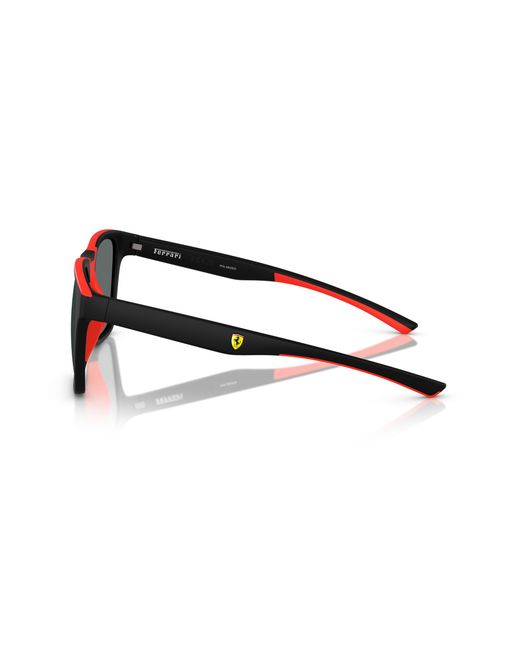 FERRARI SCUDERIA Black Fz6013D 504/81 Sunglasses Injected Squared Polarized
