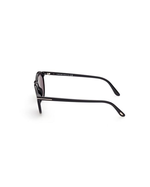 Tom Ford Black Ft0904 Aurele 01A Sunglasses Acetate Smoke Round Normal for men