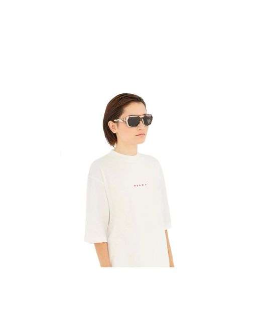Marni Black 9Uh Dhazut Shell Sunglasses Acetate Squared Normal