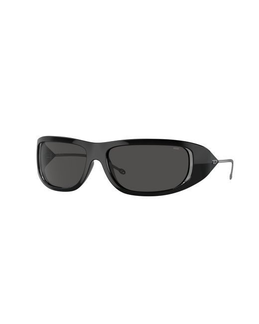 DIESEL Black Dl3001 501/87 Sunglasses Injected Round Normal