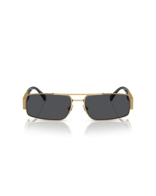 Versace Black Ve2257 100287 Sunglasses Metal Squared Normal for men
